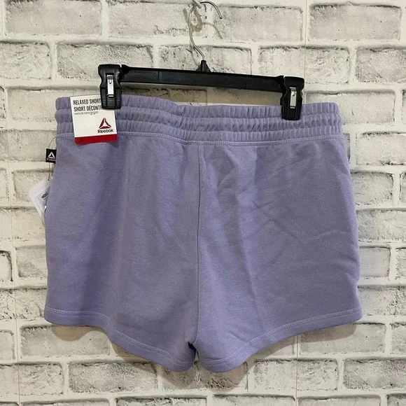 NWT! Women’s Reebok light purple athletic lounge relaxed shorts Large - Picture 2 of 4